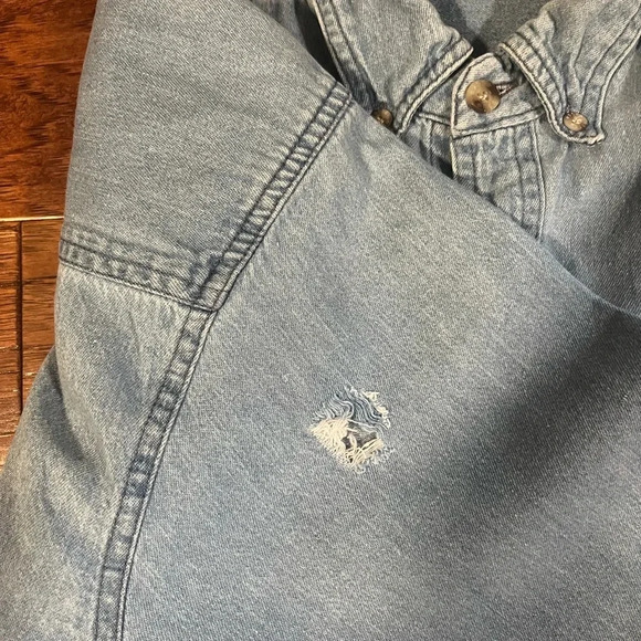 Vintage “955 Originals” Denim Button Up. - Picture 3 of 5